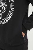 Кофта PLEIN SPORT чоловіча колір чорний з капюшоном з принтом (3577426)