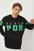 Кофта PLEIN SPORT чоловіча колір чорний з принтом (3577438)
