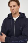 Кофта Guess чоловіча колір синій з капюшоном однотонна (3574315)
