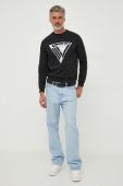 Кофта Guess чоловіча колір чорний з принтом (3609320)