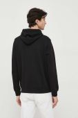 Кофта Karl Lagerfeld чоловіча колір чорний з капюшоном однотонна