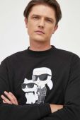 Кофта Karl Lagerfeld чоловіча колір чорний з принтом (3532954)