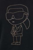 Кофта Karl Lagerfeld чоловіча колір чорний з аплікацією (3465981)