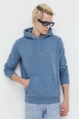 Кофта Superdry чоловіча з капюшоном однотонна колір блакитний (3489049)