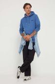 Кофта Superdry чоловіча з капюшоном однотонна колір блакитний (3461910)