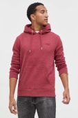 Кофта Superdry чоловіча колір червоний з капюшоном меланж