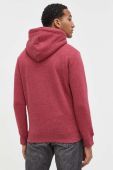 Кофта Superdry чоловіча колір червоний з капюшоном меланж