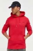 Кофта Superdry чоловіча колір червоний з капюшоном однотонна (3577460)