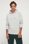 Кофта Superdry чоловіча колір сірий з капюшоном з аплікацією