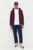 Кофта Superdry чоловіча колір бордовий з капюшоном меланж