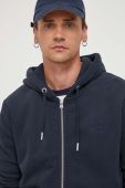 Кофта Superdry чоловіча колір синій з капюшоном однотонна (3461932)