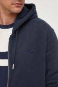 Кофта Superdry чоловіча колір синій з капюшоном однотонна (3461932)