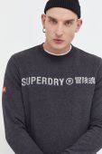 Кофта Superdry чоловіча колір сірий з принтом (3675649)