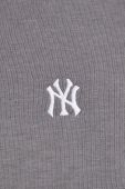 Кофта 47brand MLB New York Yankees чоловіча колір сірий з капюшоном однотонна