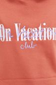 Кофта On Vacation чоловіча колір помаранчевий з капюшоном з аплікацією