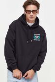 Кофта On Vacation чоловіча колір чорний з капюшоном з аплікацією