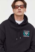 Кофта On Vacation чоловіча колір чорний з капюшоном з аплікацією