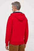 Кофта Polo Ralph Lauren чоловіча колір червоний з капюшоном однотонна