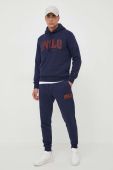 Кофта Polo Ralph Lauren чоловіча колір синій з капюшоном з аплікацією (3428006)