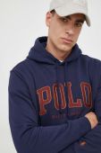 Кофта Polo Ralph Lauren чоловіча колір синій з капюшоном з аплікацією (3428006)