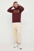 Кофта Polo Ralph Lauren чоловіча колір червоний з капюшоном з аплікацією (3428021)