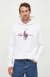 Кофта Polo Ralph Lauren чоловіча колір білий з капюшоном з аплікацією