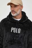 Кофта Polo Ralph Lauren чоловіча колір чорний з капюшоном з аплікацією (3617383)