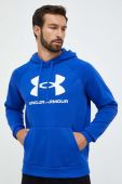 Кофта Under Armour чоловіча з капюшоном з принтом колір блакитний