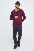 Кофта Under Armour чоловіча колір бордовий з капюшоном однотонна (3624956)