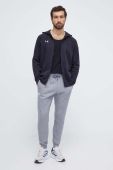 Кофта Under Armour чоловіча колір чорний з капюшоном однотонна (3624946)