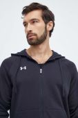 Кофта Under Armour чоловіча колір чорний з капюшоном однотонна (3624946)