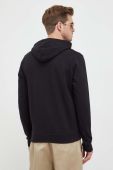 Бавовняна кофта Barbour чоловіча колір чорний з капюшоном однотонна