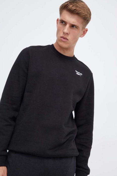 Кофта Reebok чоловіча колір чорний однотонна (3553670)