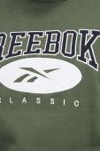Кофта Reebok Classic чоловіча колір зелений з аплікацією