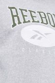 Кофта Reebok Classic чоловіча колір сірий з аплікацією