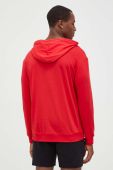 Кофта лаунж HUGO колір червоний з капюшоном однотонна