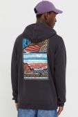 Кофта Rip Curl чоловіча колір чорний з капюшоном з принтом (3527506)