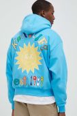 Кофта Karl Kani чоловіча з капюшоном візерунок колір блакитний