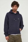 Кофта Gant чоловіча колір синій з капюшоном однотонна (3587789)