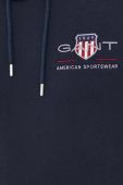 Кофта Gant чоловіча колір синій з капюшоном з аплікацією (3609378)