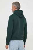 Кофта Gant чоловіча колір зелений з капюшоном з аплікацією (3609371)