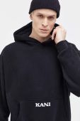 Кофта Karl Kani чоловіча колір чорний з капюшоном з принтом
