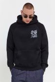 Кофта Sixth June чоловіча колір чорний з капюшоном з принтом (3537494)