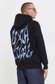 Кофта Sixth June чоловіча колір чорний з капюшоном з принтом (3537494)
