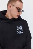 Кофта Sixth June чоловіча колір чорний з капюшоном з принтом (3537494)