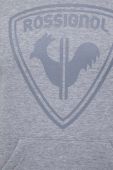 Кофта Rossignol чоловіча колір сірий з капюшоном з принтом