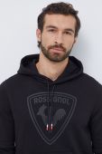 Кофта Rossignol чоловіча колір чорний з капюшоном з принтом