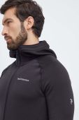 Кофта Peak Performance чоловіча колір чорний з капюшоном однотонна (3624979)
