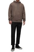 Бавовняна кофта AllSaints MG079Z TIERRA OTH HOODY чоловіча колір коричневий з капюшоном з принтом