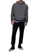 Бавовняна кофта AllSaints MG114Z VARDEN OTH HOODY чоловіча колір сірий з капюшоном з принтом